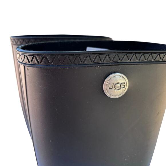 Ugg Shelby Matte Rubber Boots US Size 8 Sheepskin Insole! Rain Boot Wellies - Picture 6 of 9